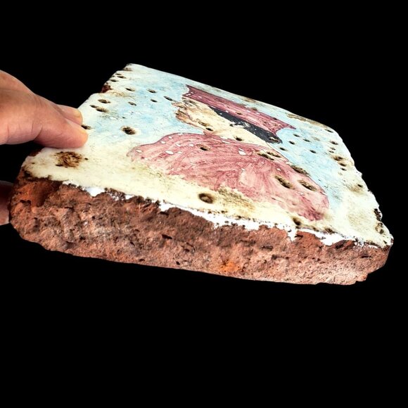 Duke de Montefelto Portrait Copy Hand-Painted Ceramic Tile - Picture 2 of 13